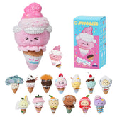 Bazuuyu 0℃Sweetie-Icecream Plush Blind Box, Kawaii Detachable Swapable Cone Stuffed Doll, Cute Collectible Mystery Toy Gift