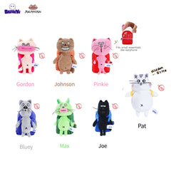 BAZUUYU MaoMaoMao Backpack Series Plush Blind Box with Earphone Storage, Collectible Toys Home Decorations,Cute Bag Charm Pendant for Purse & Backpack, Holiday Birthday Gifts for Girls and Boys,Single Box