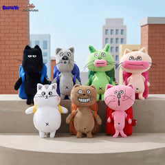 Whole Set- BAZUUYU MaoMaoMao Backpack Series Plush Blind Box with Earphone Storage, Collectible Toys Home Decorations,Cute Bag Charm Pendant for Purse & Backpack, Holiday Birthday Gifts for Girls and Boys