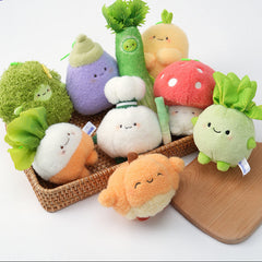 Bazuuyu Vegetable Family Series Plush Keychain Use For Keys Bag Backpack Phone Case Charm Cute And Funny Toys