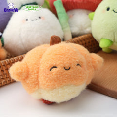 Bazuuyu Vegetable Family Series Plush Keychain Use For Keys Bag Backpack Phone Case Charm Cute And Funny Toys