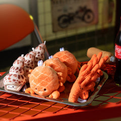 BBQ Seafood Series Plush Toy Keychains