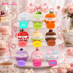 Bazuuyu 100% Sweetie Macaron Plush Blind Box,Collectible Toys Home Decorations,Cute Bag Charm Pendant for Purse & Backpack, Holiday Birthday Gifts for Girls and Boys