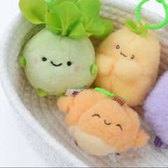 Bazuuyu Vegetable Family Series Plush Keychain Use For Keys Bag Backpack Phone Case Charm Cute And Funny Toys