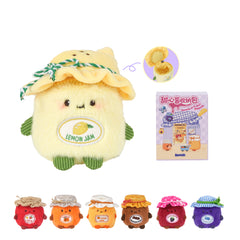 Bazuuyu Sweetie Jam Mini Pouch Blind Box, Cute Fruit Jam Plush Coin Purse, Fluffy Zipper Storage Bag, Kawaii Plush Keychain Bag Charm, Collectible Surprise Gift