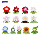 Bazuuyu Easy Flower Plush Blind Box, Kawaii Magnetic Flower Stuffed Doll Collectible Bag Charm, Cute Mystery Toy Gift for Girls