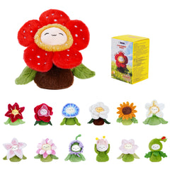 Bazuuyu Easy Flower Plush Blind Box, Kawaii Magnetic Flower Stuffed Doll Collectible Bag Charm, Cute Mystery Toy Gift for Girls