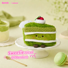 Bazuuyu ⅛Sweetie-Avocado Cake Plush Pendant Collectible Toys Home Decorations,Cute Bag Charm Pendant for Purse & Backpack, Holiday Birthday Gifts for Girls and Boys,5.91 inch