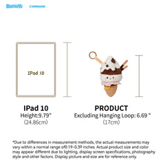 Bazuuyu 0℃Sweetie-Chocolate Ice Cream Plush Pendant,6.69inch Kawaii Detachable Swapable Cone Stuffed Doll, Cute Collectible Mystery Toy Gift