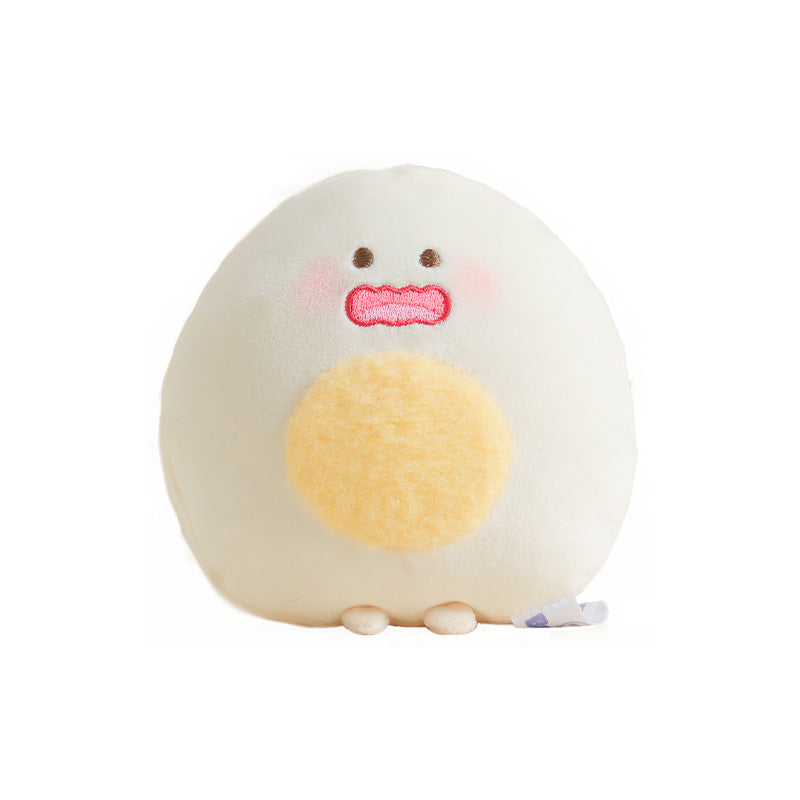 Bazuuyu Small Halved Quail Egg Keychain   --   Funny Hot Pot Stuffed Plush Pillow  Creativity Food Doll  Small  Plush Pendant Kawayi Back Cushion Party Table Decor for Birthday Friend Family Classmate