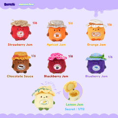 Bazuuyu Sweetie Jam Mini Pouch Blind Box, Cute Fruit Jam Plush Coin Purse, Fluffy Zipper Storage Bag, Kawaii Plush Keychain Bag Charm, Collectible Surprise Gift
