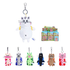 Whole Set- BAZUUYU MaoMaoMao Backpack Series Plush Blind Box with Earphone Storage, Collectible Toys Home Decorations,Cute Bag Charm Pendant for Purse & Backpack, Holiday Birthday Gifts for Girls and Boys