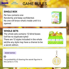 BAZUUYU Baba Orchard Series with Scented Plush Blind Box, Collectible Toys Home Decorations,Cute Bag Charm Pendant for Purse & Backpack, Holiday Birthday Gifts for Girls and Boys, Single Box
