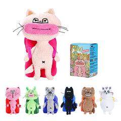 BAZUUYU Backpack Series Plush Blind Box with Earphone Storage, Collectible Toys Home Decorations,Cute Bag Charm Pendant for Purse & Backpack, Holiday Birthday Gifts for Girls and Boys,Single Box