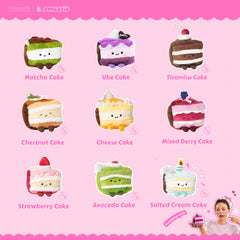 Bazuuyu ⅛Sweetie-Cake Plush Blind Box  Collectible Toys Home Decorations,Cute Bag Charm Pendant for Purse & Backpack, Holiday Birthday Gifts for Girls and Boys