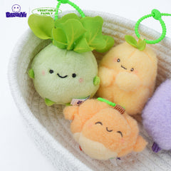 Bazuuyu Vegetable Family Series Plush Keychain Use For Keys Bag Backpack Phone Case Charm Cute And Funny Toys