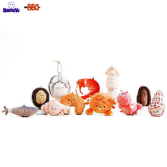 Bazuuyu BBQ Restaurant Seafood Series of Plush Toy Keychains Used for Desktop, Backpack Decorations or Gift Fun and Cute.