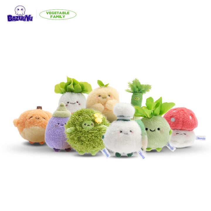 Bazuuyu Vegetable Family Series Plush Keychain Use For Keys Bag Backpack Phone Case Charm Cute And Funny Toys