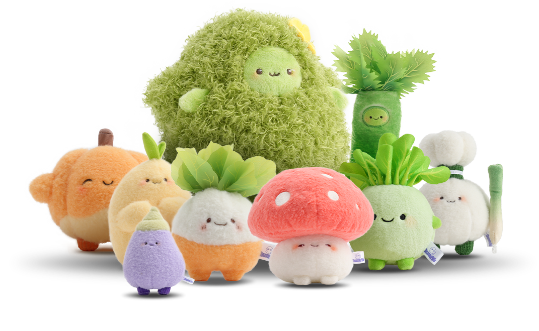 Bazuuyu Vegetable Family- Mr. Garlic Plush Toys