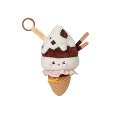 Bazuuyu 0℃Sweetie-Chocolate Ice Cream Plush Pendant,6.69inch Kawaii Detachable Swapable Cone Stuffed Doll, Cute Collectible Mystery Toy Gift
