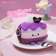 Bazuuyu ⅛Sweetie-Purple Sweet Potato Cake Plush Pendant Collectible Toys Home Decorations,Cute Bag Charm Pendant for Purse & Backpack, Holiday Birthday Gifts for Girls and Boys,5.91 inch
